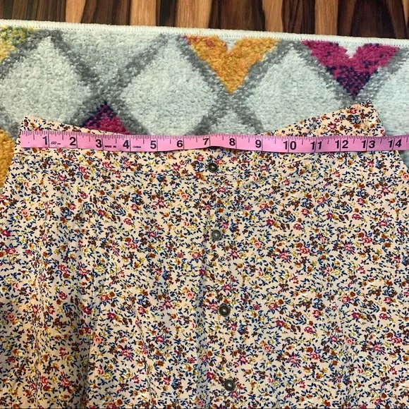 XHILARATION Floral Crop Top Mini Skirt 2pc Set Medium - Picture 16 of 16